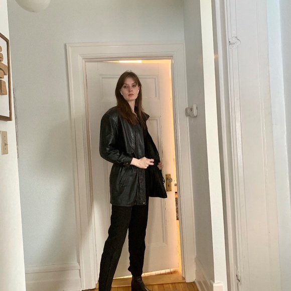 Laurence Roy leather jacket/Trenchcoat - Picture 2 of 8